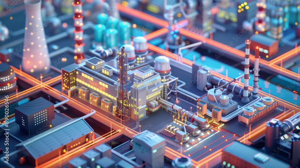 Obraz premium Extensive use of the Internet and the Internet of Things for industrial production mode, Industry 4.0, new quality productivity