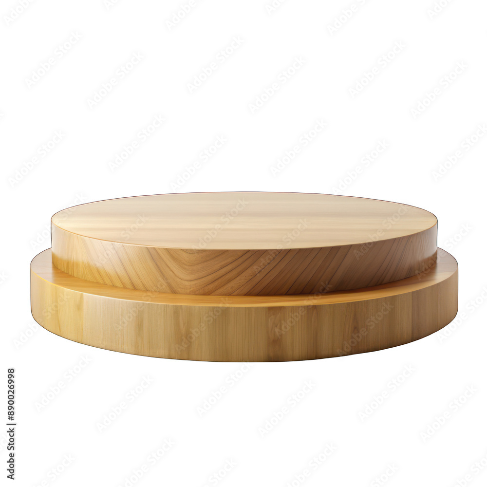 Wooden round podium isolated on transparent background Wooden round podium isolated on transparent background