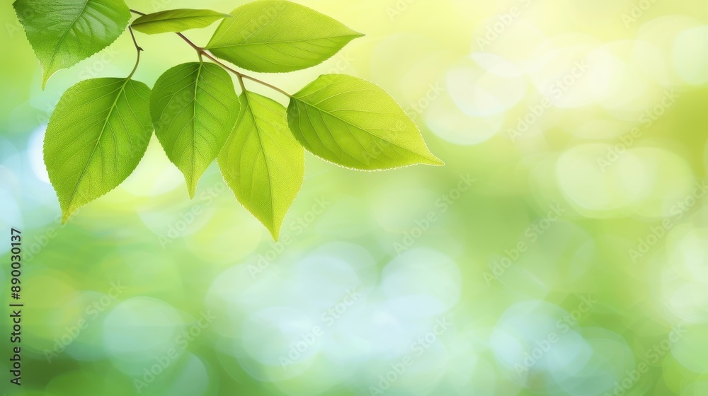 Fresh green leaf with bokeh background and copy space, ideal for eco concepts. Fresh green leaf with bokeh background and copy space, ideal for eco concepts.