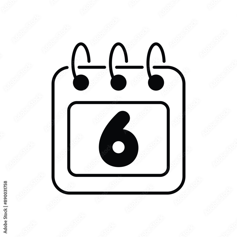Calendar icon design with white background stock illustration