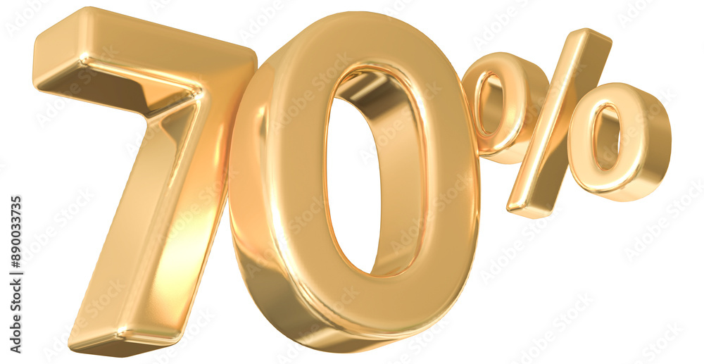 70 Percent Off Sale . Gold Number Promotion 70 Percent Off Sale . Gold Number Promotion