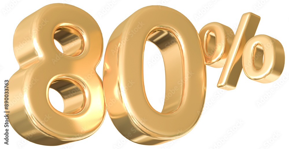 80 Percent Off Sale . Gold Number Promotion 80 Percent Off Sale . Gold Number Promotion