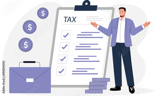 Income Tax Concept Concept Vector Illustration