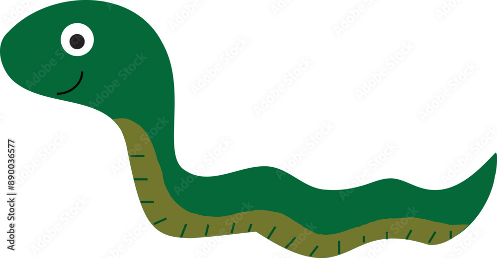 Naklejka premium green snake