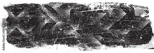 Glitch distorted grange shape . Noise grungy logo . Trendy defect error shapes . Glitched frame .Grunge textured . Distressed effect .Vector shapes