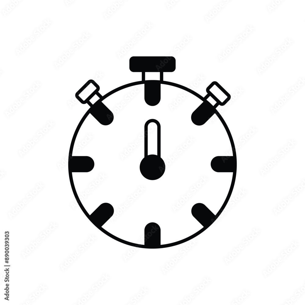 Time icon design with white background stock illustration