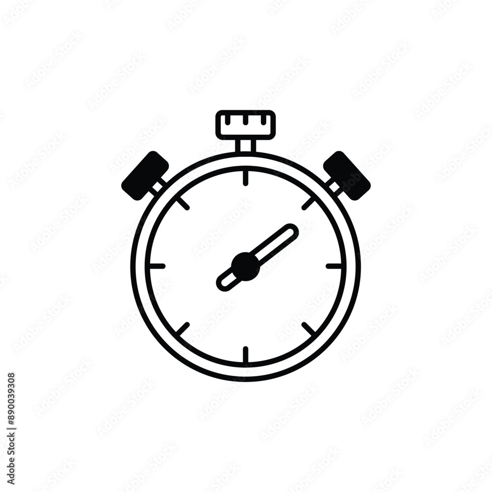 Timer icon design with white background stock illustration Timer icon design with white background stock illustration