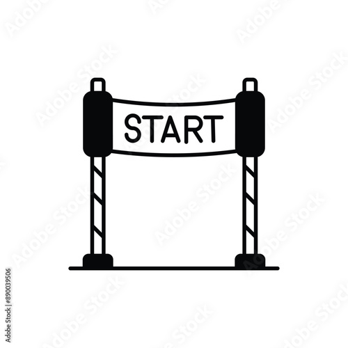 Start icon design with white background stock illustration
