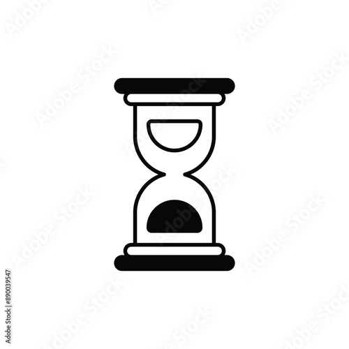 Hourglass icon design with white background stock illustration