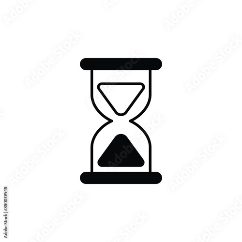 Hourglass icon design with white background stock illustration