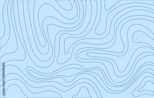 Abstract horizontal monochrome background with linear waves. Trendy vector illustration in style retro 60s, 70s.	Blue colors