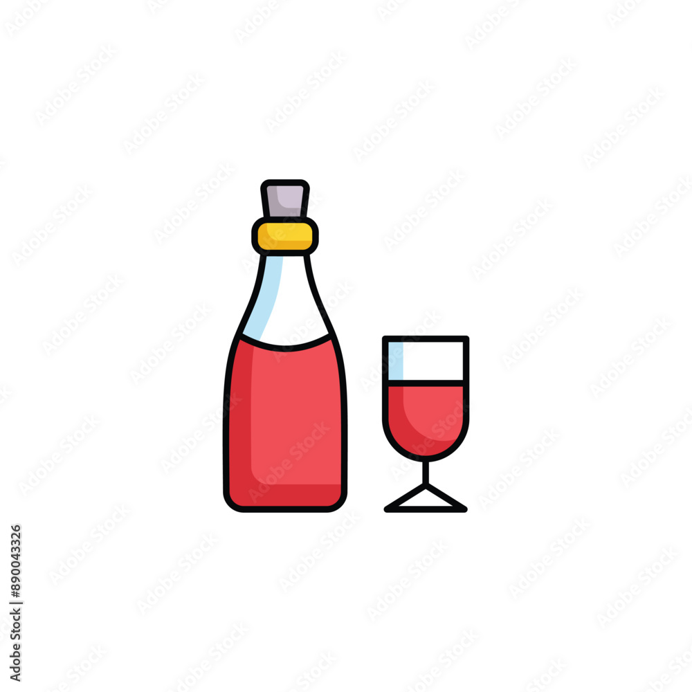 Wine icon design with white background stock illustration Wine icon design with white background stock illustration