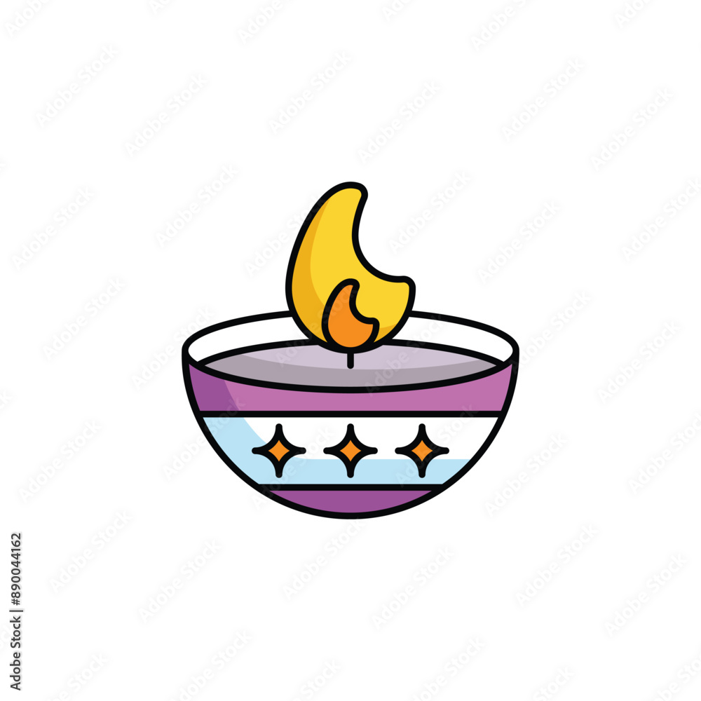 Diwali icon design with white background stock illustration Diwali icon design with white background stock illustration