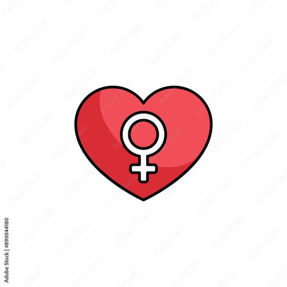 Womens Day icon design with white background stock illustration Womens Day icon design with white background stock illustration
