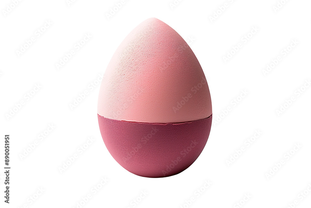 A Soft Pink And Rose-Colored Makeup Blender Egg, Ready To Apply And Blend on a Clear PNG or White Background. A Soft Pink And Rose-Colored Makeup Blender Egg, Ready To Apply And Blend on a Clear PNG or White Background.