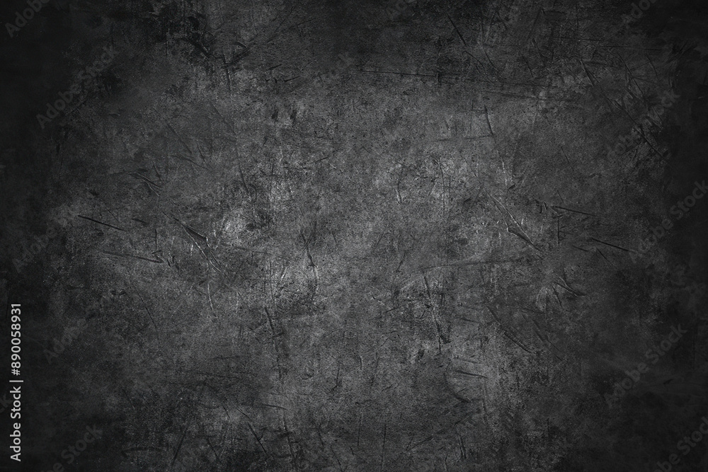 Obraz premium black scratched worn metal texture