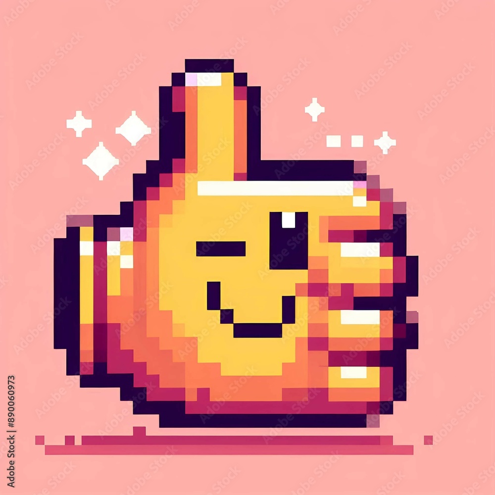 pixel art thumbs up emote pixel art thumbs up emote