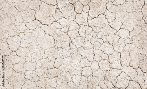 Texture of the dried earth with clay and sand, close-up or Brown dry soil or cracked ground texture background.