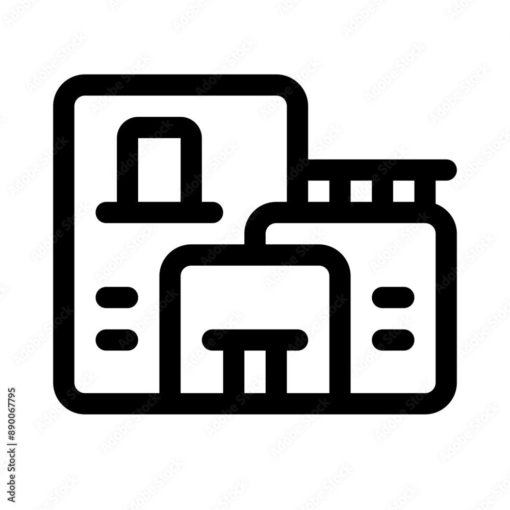 contemporary house icon with line style, perfect for user interface projects contemporary house icon with line style, perfect for user interface projects