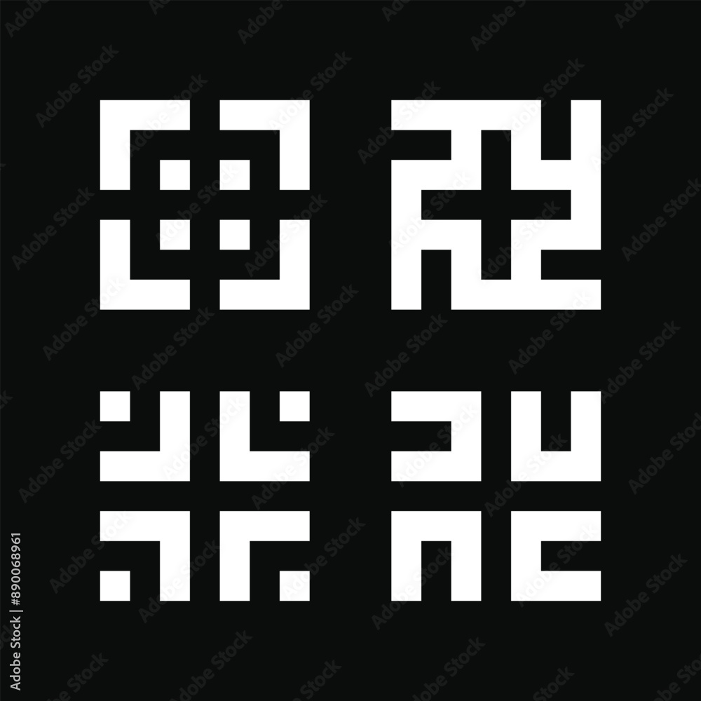 Set of modern line logo designs creative geometric shapes. Premium Vector Set of modern line logo designs creative geometric shapes. Premium Vector