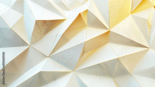Abstract geometric pattern with gold and white hues