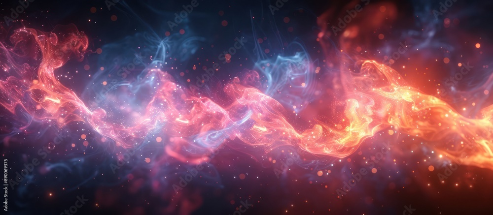 Abstract Cosmic Swirls of Red and Blue Abstract Cosmic Swirls of Red and Blue