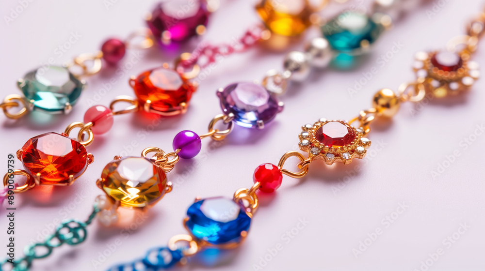 Rakhi with tiny mirrors, on white background Rakhi with tiny mirrors, on white background