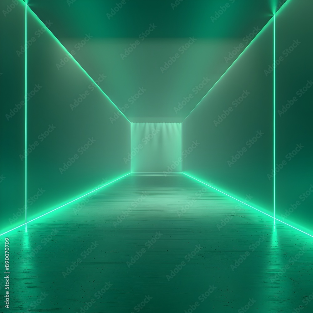 Obraz premium Subtle Neon Green Gradient Background for Tech Product Concept Display
