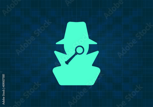 vector illustration on blue beautiful background