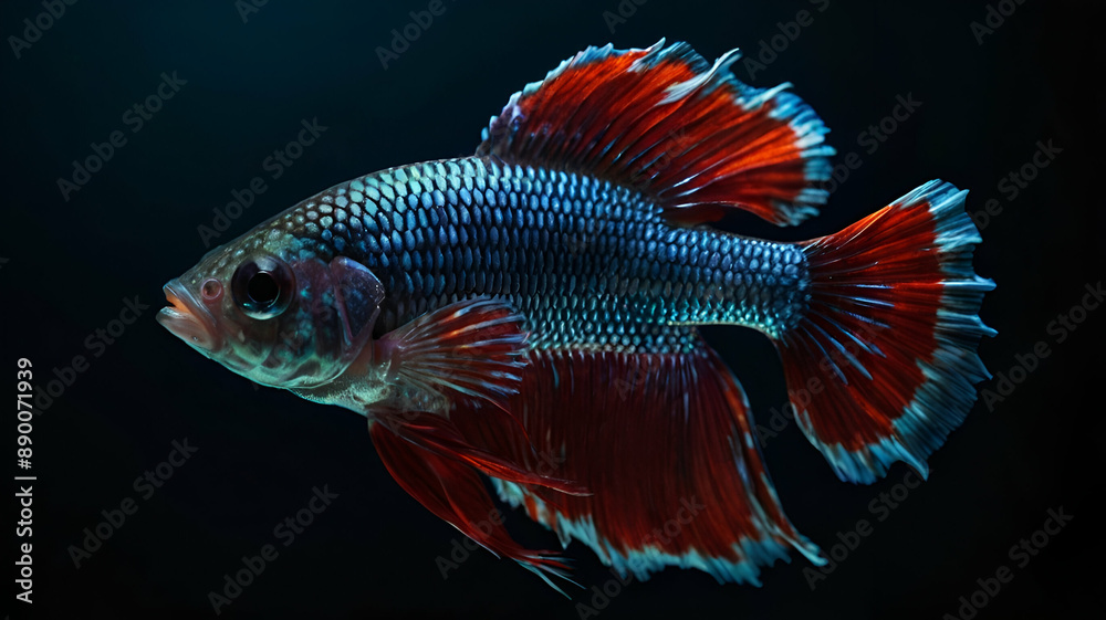 Beautiful colorful male Betta fish against a black background in high resolution photograph, wallpaper Beautiful colorful male Betta fish against a black background in high resolution photograph, wallpaper