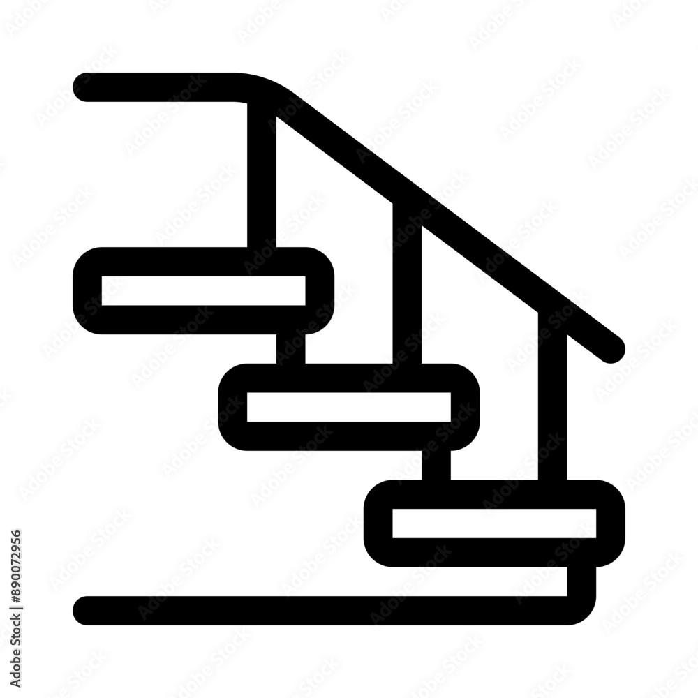 stairway icon with line style, perfect for user interface projects stairway icon with line style, perfect for user interface projects