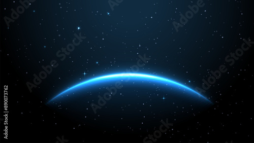 Minimal night stars with less bright stars. Star at night with glow in dark blue background. vector design.

