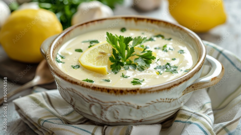 The national cuisine of France. Sauce with lemon and cream. The national cuisine of France. Sauce with lemon and cream.