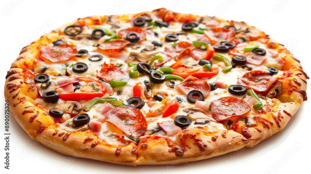 Pizza on white background Pizza on white background