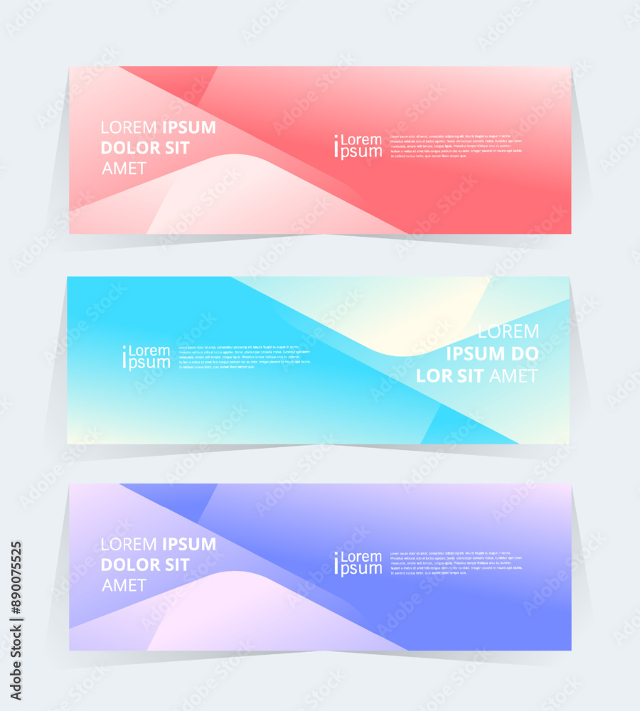 Fototapeta premium Geometric banner design with Vector presentation template.