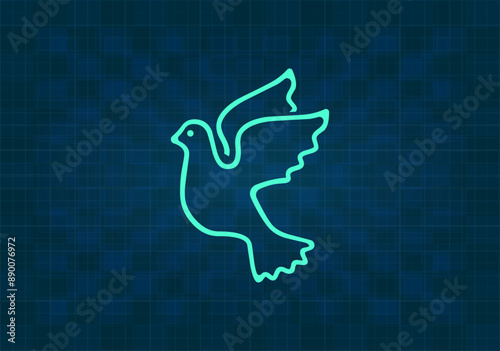 vector illustration on blue beautiful background