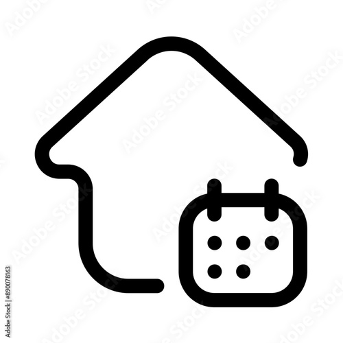 schedule for moving to rent icon with line style, perfect for user interface projects