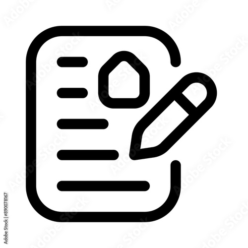 renting rules icon with line style, perfect for user interface projects