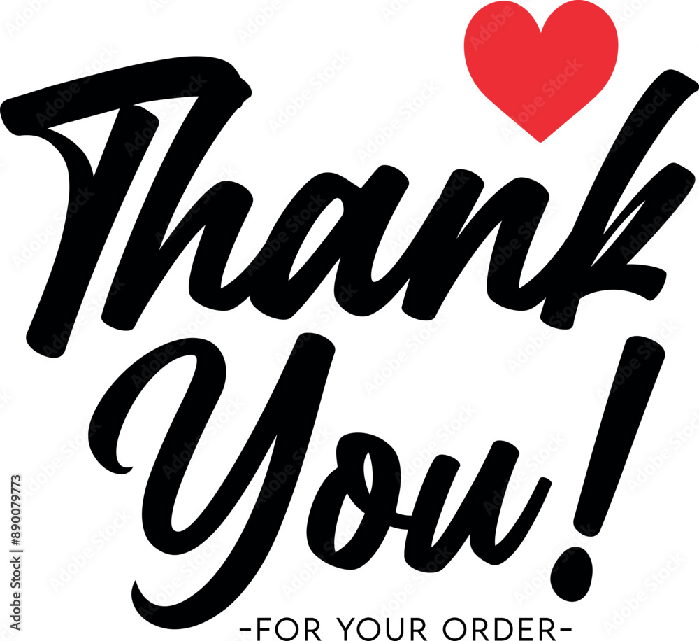 Obraz premium Thank You for Your Order. Elegant Thank You for Your Order Design with Stylish Graphics. Sophisticated Thank You for Your Purchase Image with Modern Elements. Chic Thank You for Your Order Graphic