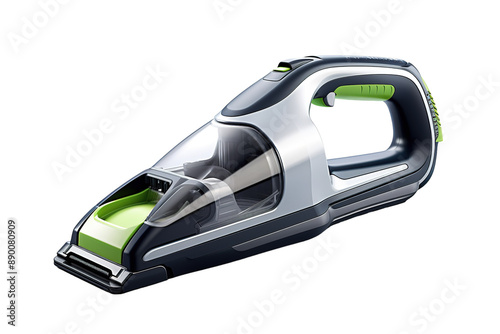 A Sleek, Modern Handheld Vacuum Cleaner Ready for Action on a Clear PNG or White Background. photo