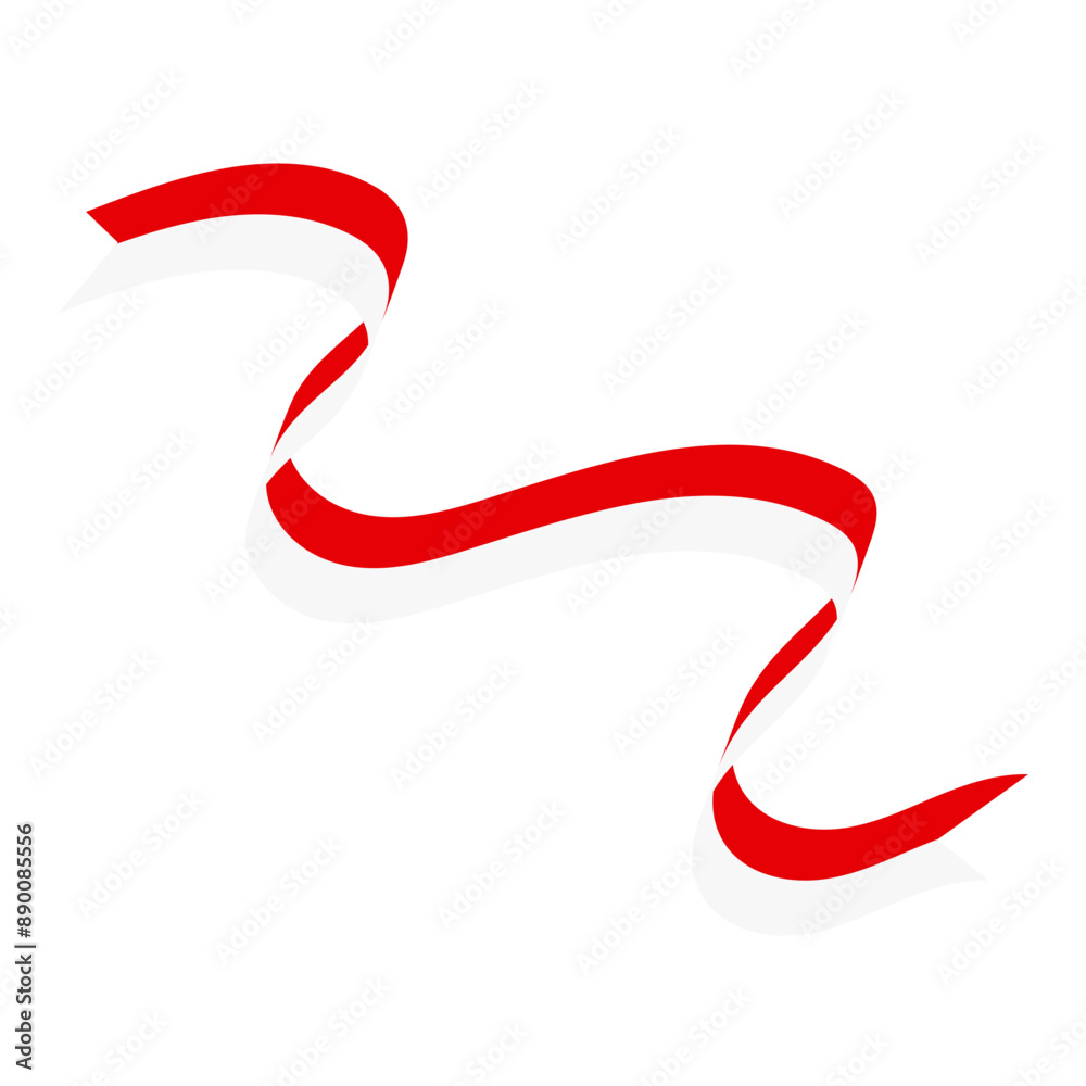 Indonesia Flag Ribbon Indonesia Flag Ribbon