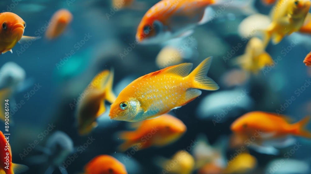 vibrant underwater scene with a school of brightly colored fish vibrant underwater scene with a school of brightly colored fish