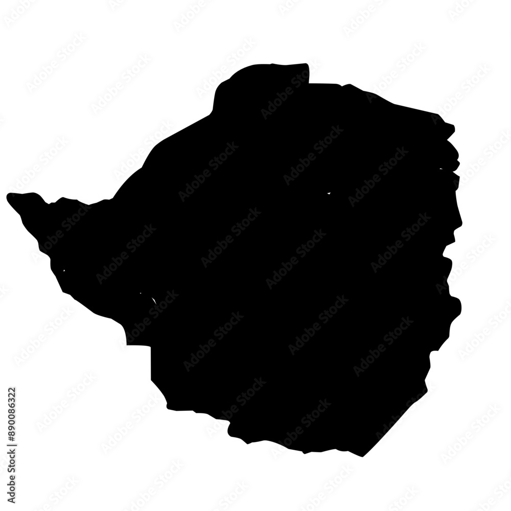 zimbabwe map silhouette on transparent background zimbabwe map silhouette on transparent background