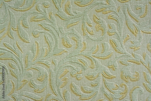 Close-up photo of old wallpaper, beautiful, classic, suitable for interior decoration.