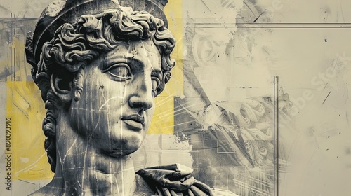 Wallpaper Mural poster collage antique antique marble statue Torontodigital.ca