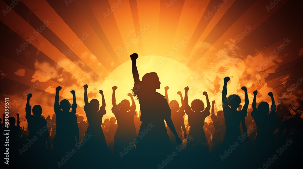 Diverse hands raised in fists, symbolizing unity, strength, and protest. Diverse hands raised in fists, symbolizing unity, strength, and protest.