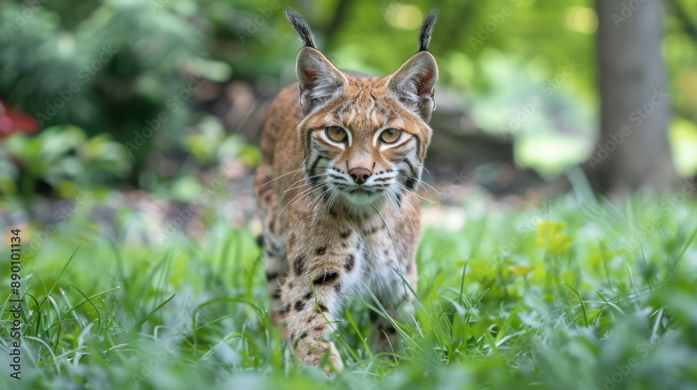 Obraz premium Pixie-bob: Sporting a wild bobcat resemblance, Pixie-bobs are sociable and devoted. They frequently have extra toes, making them polydactyl and adding to their unique character. 