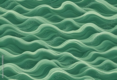 green rippling wavy lines seamless background