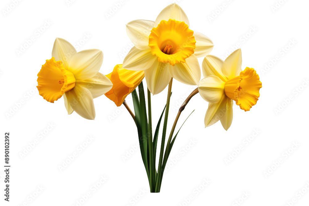 custom made wallpaper toronto digitalSunlit Symphony: A Burst of Golden Blooms on White or PNG Transparent Background.