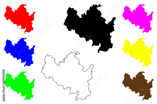 Brno City (Czech Republic, Czechia, Moravia) map vector illustration, scribble sketch City of Brno map